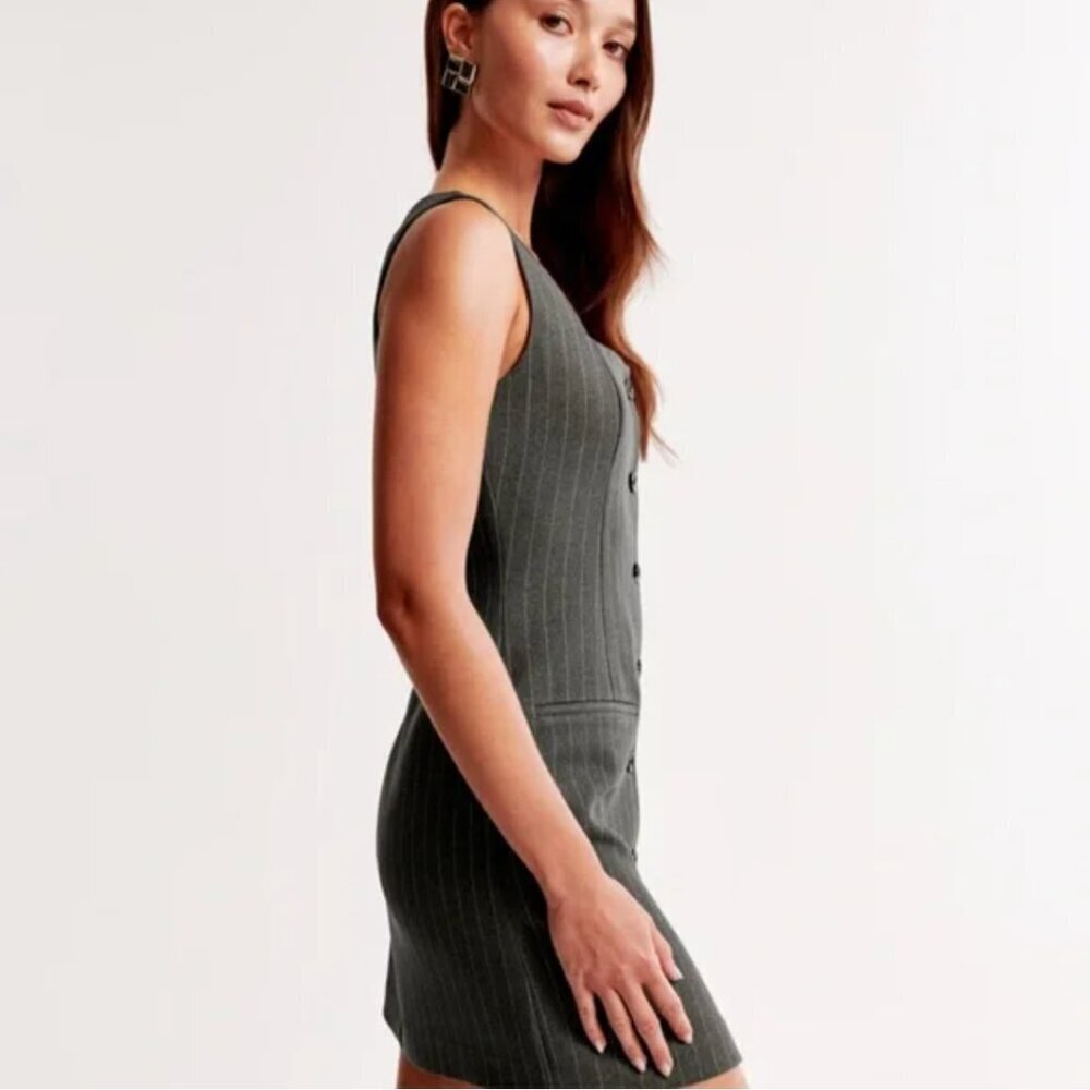Abercrombie & Fitch Mara Square Neck Mini Dress XS Tall - Picture 5 of 10